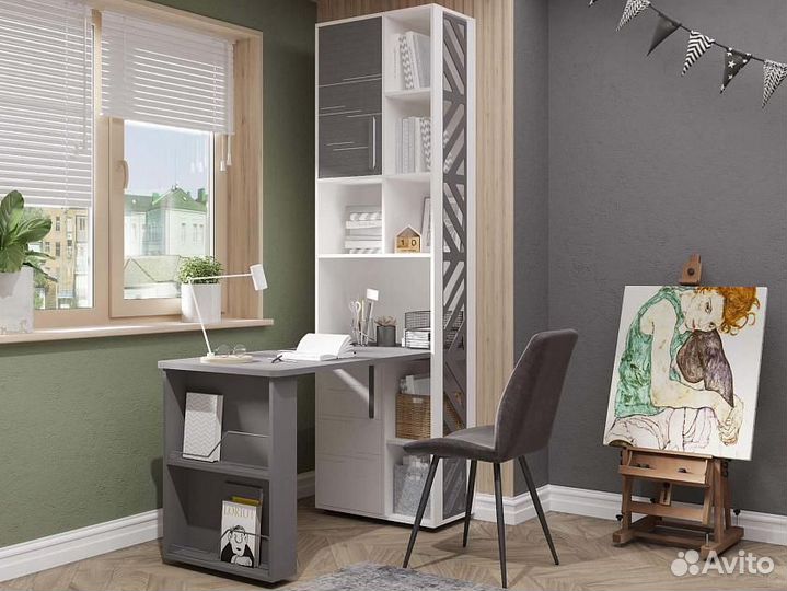 Стол-стеллаж (лев/прав) Аляска 64