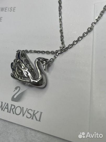 Swarovski подвеска лебедь кулон