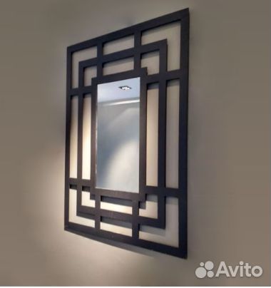 Зеркало в металлической раме Лофт