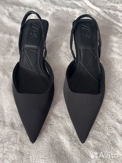 Туфли zara слингбэки 37