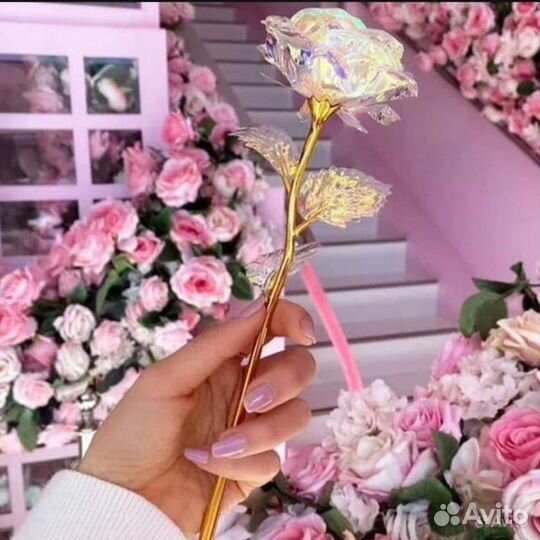 Роза светящаяся (переливающаяся)