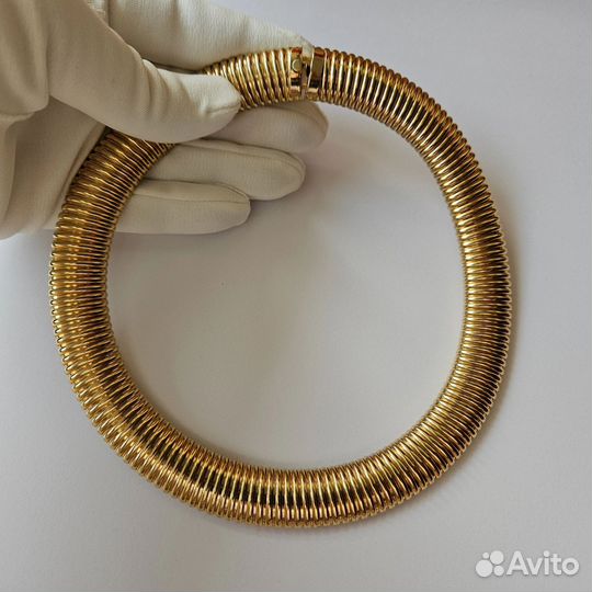 Винтажный Чокер Рифленый Стрейч США 1990е