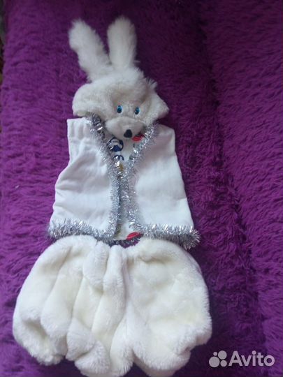 Новогодний костюм зайчика 4-5 лет