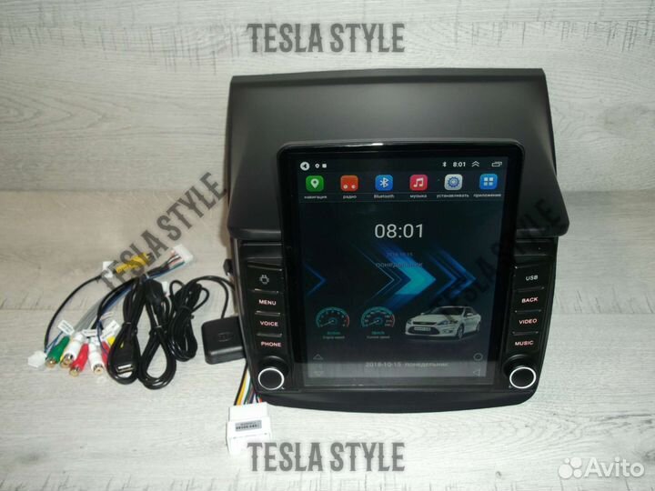 Магнитола Mitsubishi L200 Tesla Android GPS WiFi