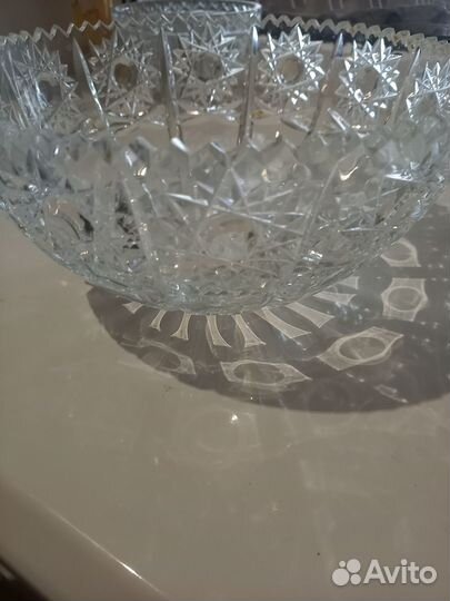 Ваза салатник хрусталь