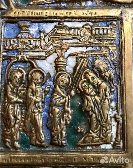 Складень, центральная часть, с эмалью