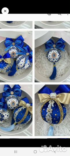 Елочная игрушка, ручная работа