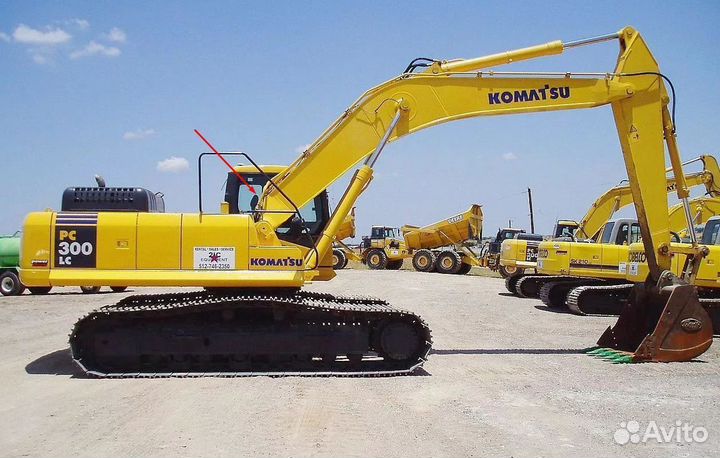 Стекло кузовное у стрелы экскаватор Komatsu PC300