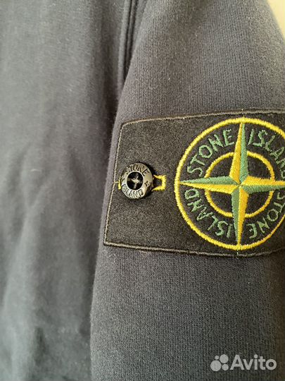 Толстовка Stone Island 1/4 zip dark blue