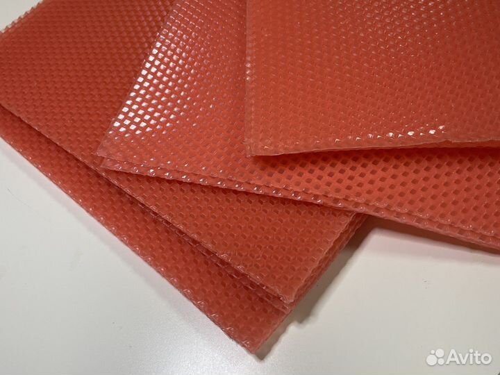 Вощина для свечей медовая, нежно розовая