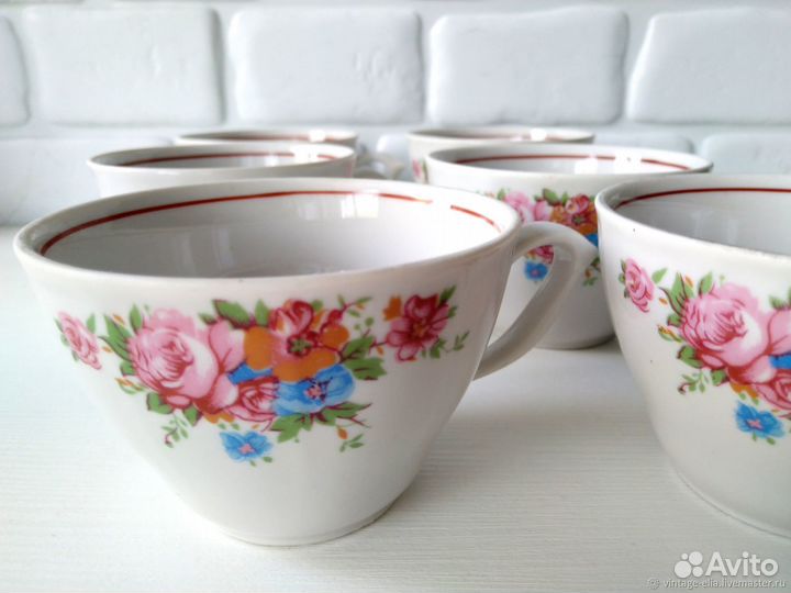 Чайные чашки Фарфоровая посуда СССР
