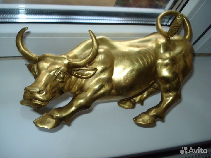 Большой 33 см Бык США Банк Золотой Телец nyc