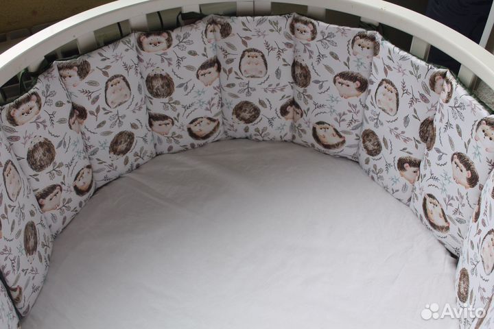 Бортики в овальную кроватку