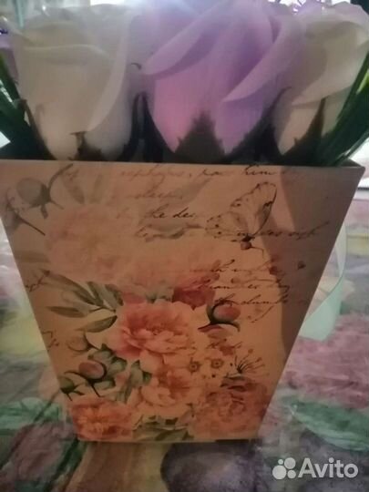 Букет из мыльных роз