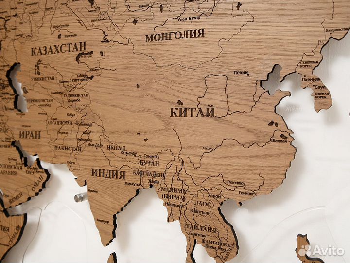 Деревянная карта мира Дедвлей в Тюмень