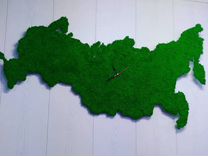 Карта России из мха