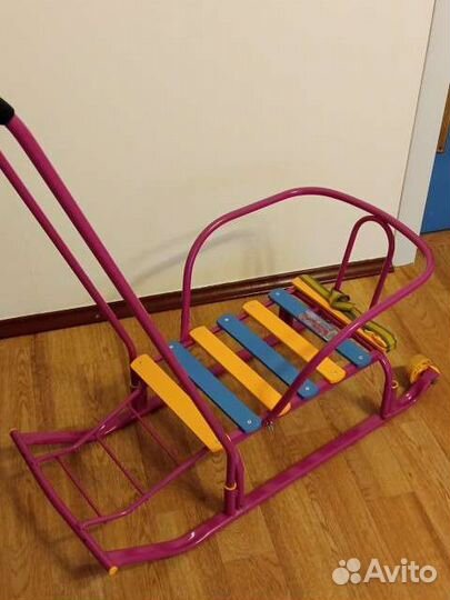 Детские сани с колесами