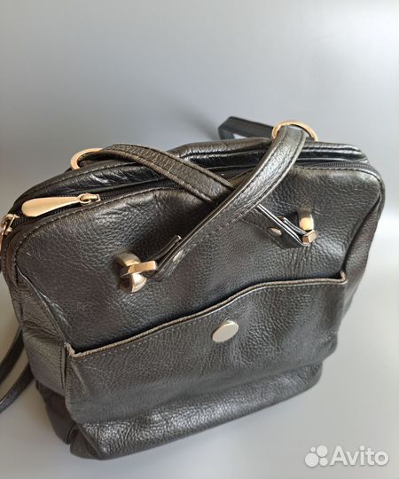 Рюкзак женский кожаный черный