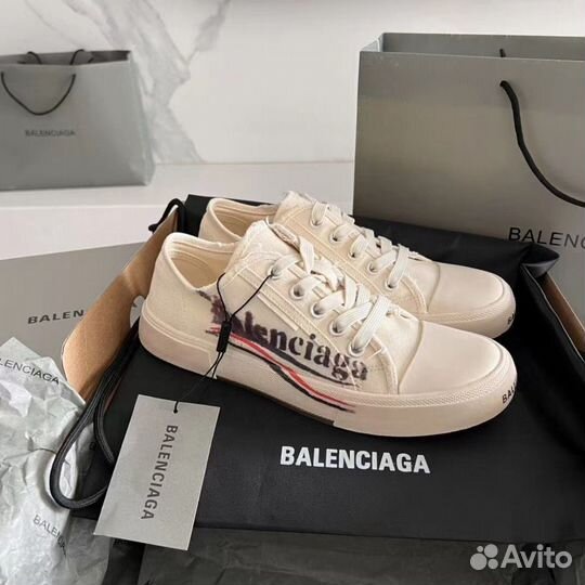 Кеды короткие Balenciaga Paris Баленсиага premium