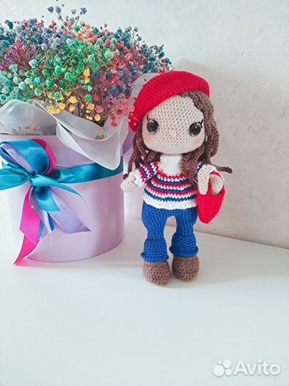 Кукла вязанная ручной работы