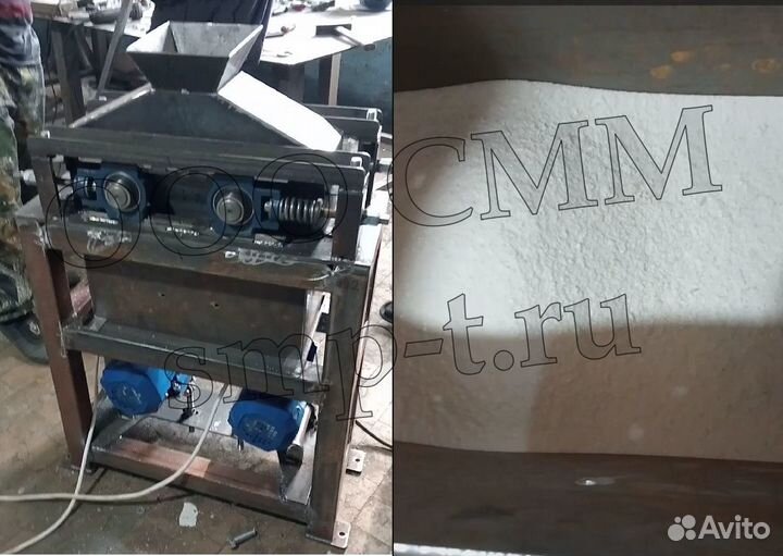 Дробилка плющилка валковая двг 220х125