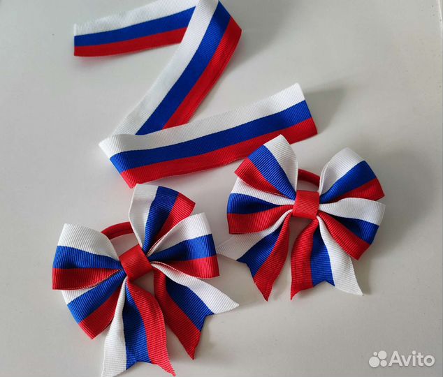 Бантик триколор для девочки