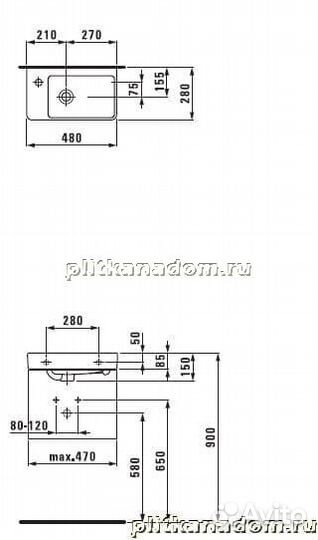 Laufen Pro S 8.1595.5.000.104.1 раковина 48х28