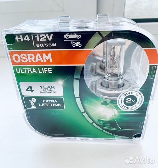 Лампа галогенная Osram H4 Ultra Life 60/55W