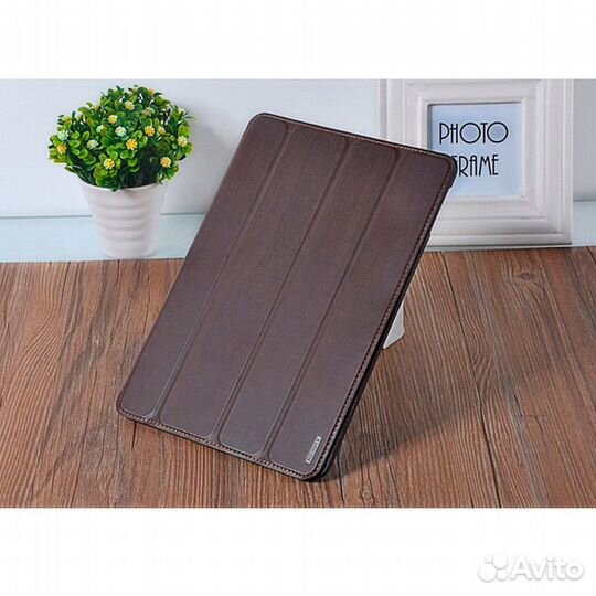 Чехол Remax iPad Air Wood Leather Case, кофейный