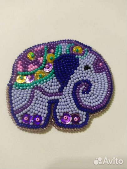 Брошь слоник