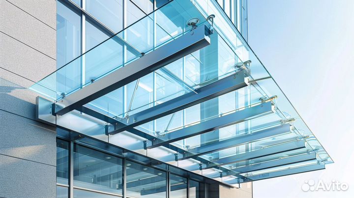 Стеклянный козырек