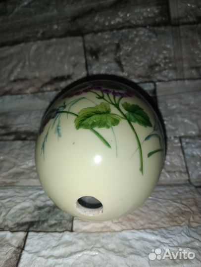 Фарфоровое старинное пасхальное яйцо ручнаяроспись