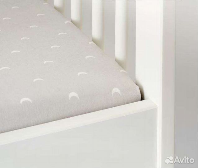 Ленаст Простыня натяжн для кроватки,60x120см Икеа