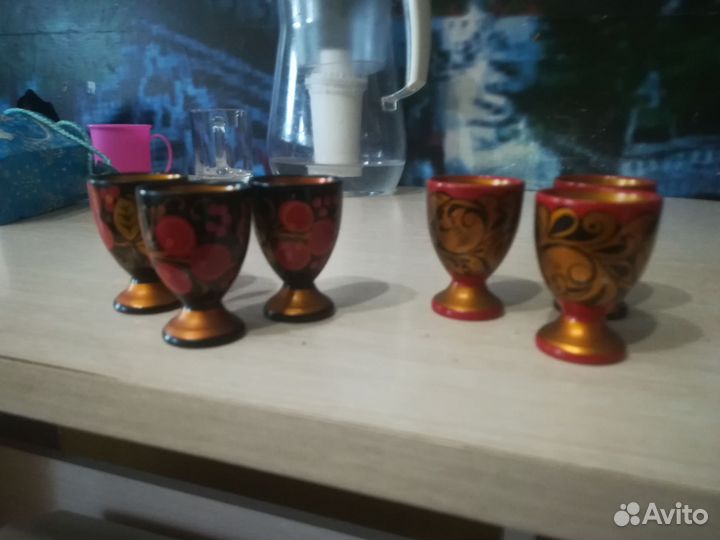 Рюмка дерево хохлома СССР