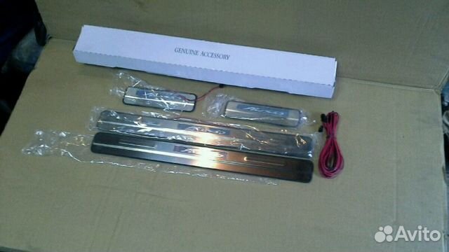 Накладки на пороги для ford fiesta c подсветкой