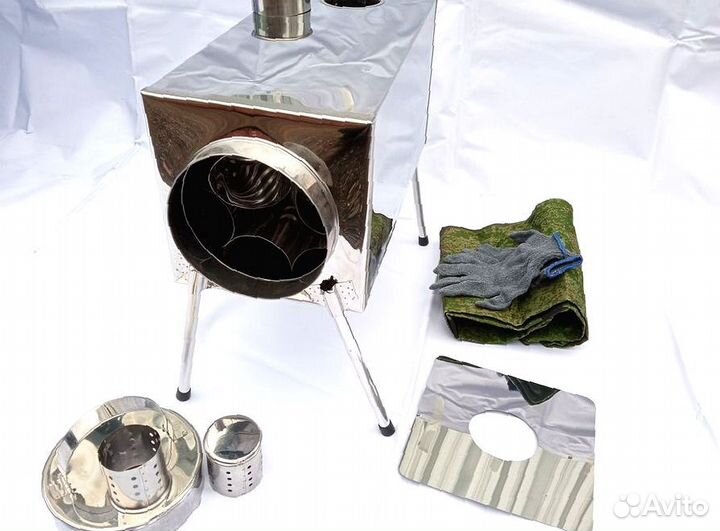 Печь для палатки Средняя на 30 л. без экранов
