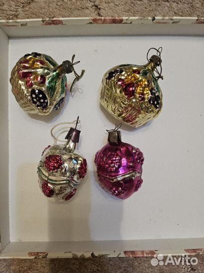 Елочные игрушки СССР. Корзина ягодная