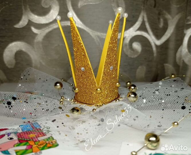Корона на ободке для принцессы/ золотой рыбки