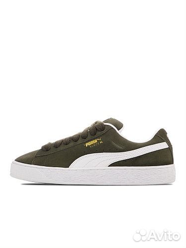 Кеды puma suede xl olive green