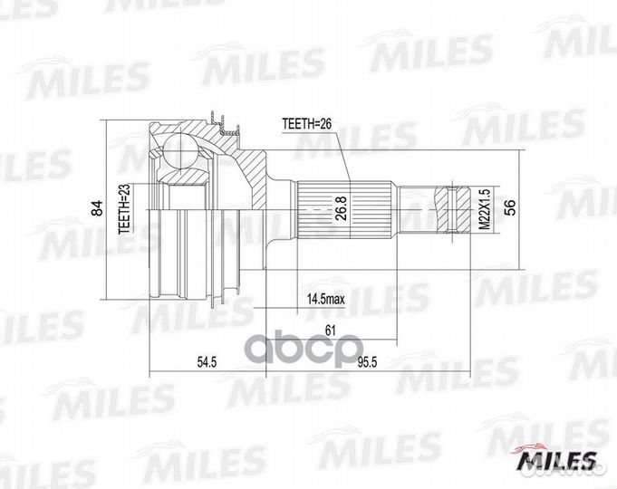 ШРУС наружный toyota carina E 1.6 88-98 (GKN