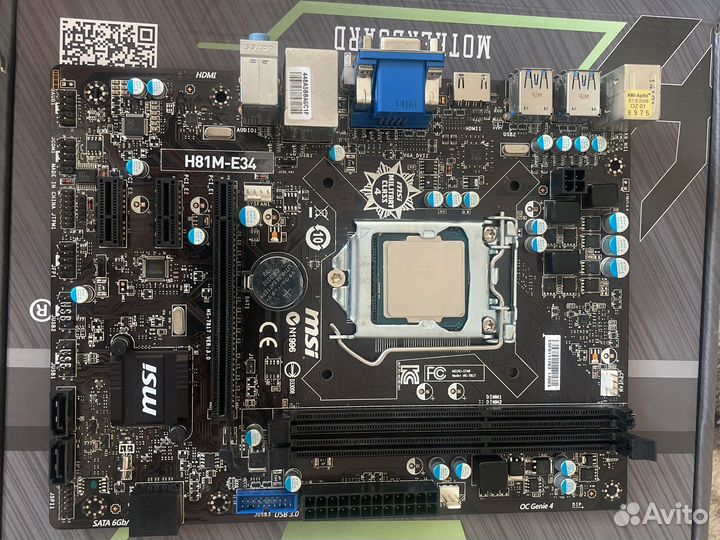 Материнская плата MSI H81M-E34 + i3 4130