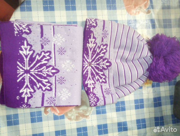 Комплект шапка, шарф