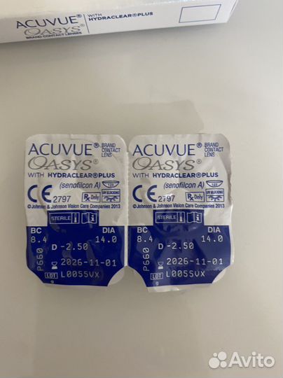 Линзы контактные acuvue oasys