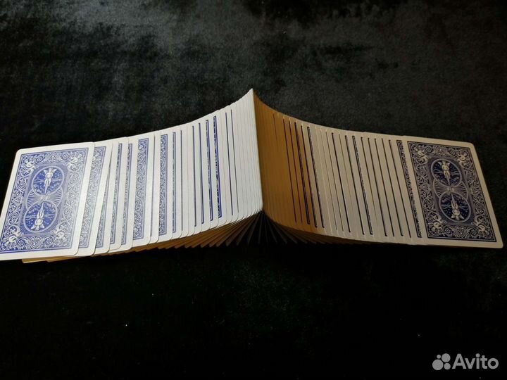 Карты для фокусов Bicycle Double Back (синий/синий