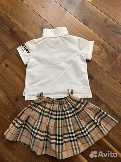 Поло и юбка Burberry оригинал 92-100см