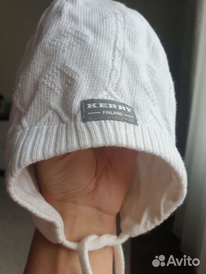 Шапка kerry 44 см унисекс белая