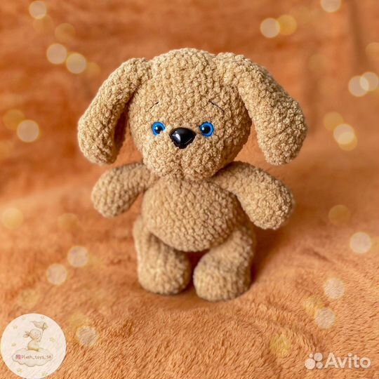 Вязаные игрушки панда собачка мишка
