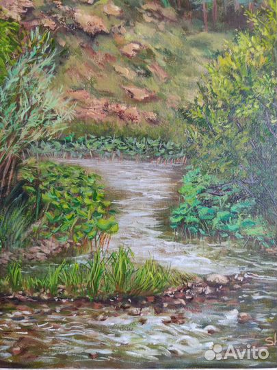 Картина маслом на холсте пейзаж новоабзаково