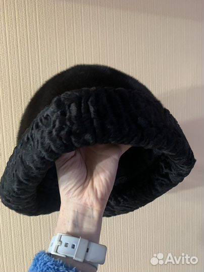 Шляпа норковая с каракулем