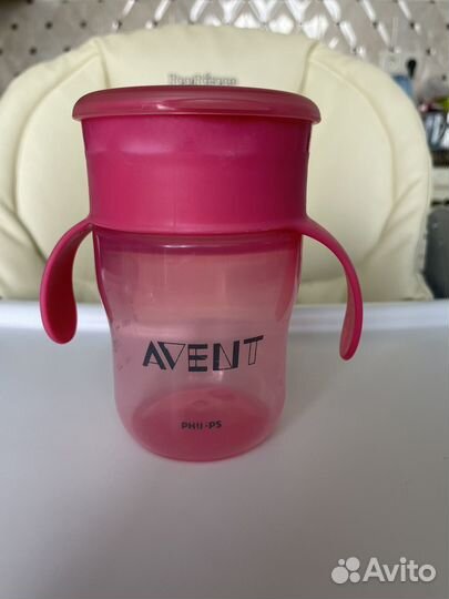 Поильник avent розовый